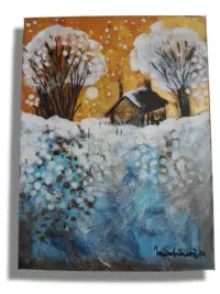 Tablou Apus de iarna 30x40 cm