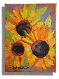 Tablou Floarea Soarelui in lumina 18x24 cm