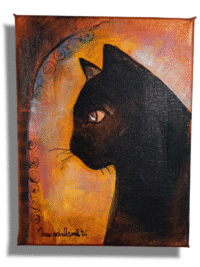 Tablou Black Cat 18x24 cm