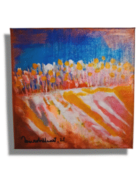 Tablou Camp inflorit 20x20 cm