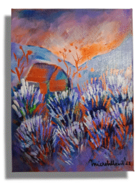 Tablou Casuta din prerie 18x24 cm