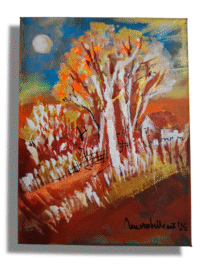 Tablou Casuta in padure 18x24 cm